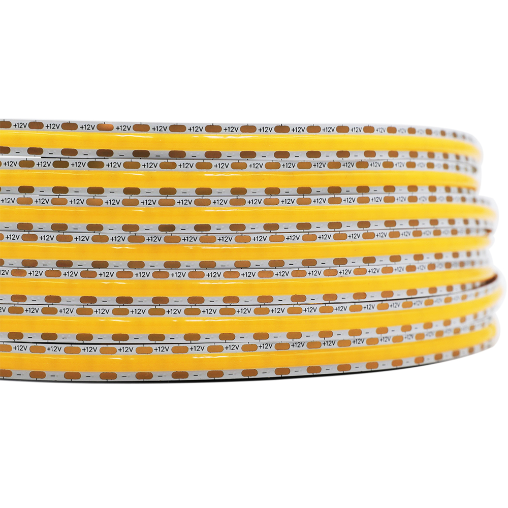 DC12V 8mm Width 512Chips/m Flexible COB High CRI 90+ LED Strip Light 5m/16.4ft Per Roll